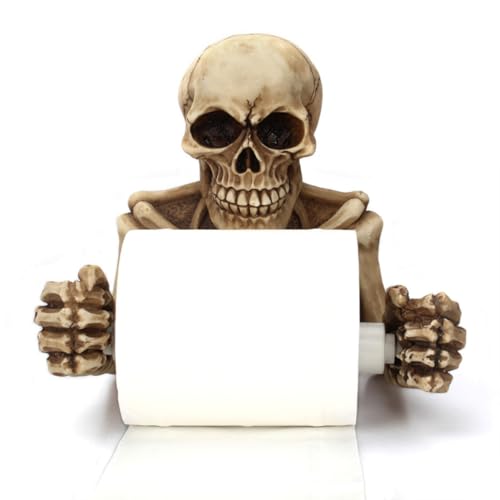 Portarrollos de calavera para decorar tu baño en Halloween 2