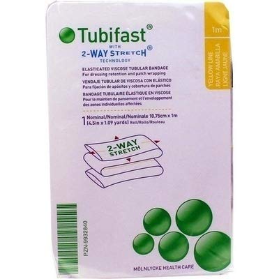 Tubifast 2-Way Stretch Elasticated Viscose Tubular Bandage (Yellow 1m)