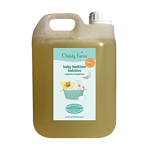 Childs Farm Organic Tangerine Baby Bedtime Bubble Bath | Bulk Refill 2.5L | Gently Cleanses & Soothes, Suitable for Newborns with Dry, Sensitive & Eczema-prone Skin