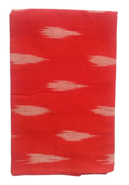 Image of Cotton Pochampally ikat unstitched blouse, Kurthi, long frock fabric material for women (1 meter, 2 meters & 3 meters)