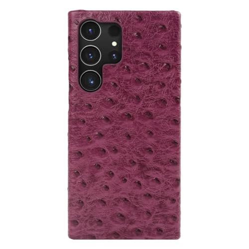 Étui en cuir de luxe pour Samsung Note20 S24 Ultra Coque arrière violette haute finition