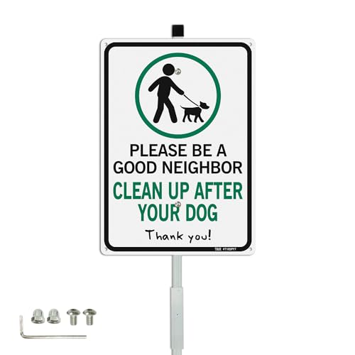 Panneau de propreté canine T&R 35x25 cm avec piquet 91 cm en aluminium