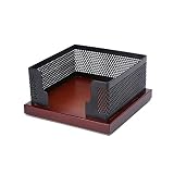 Buqoo Wooden Sticky Note Dispenser,Weight is 0.44 Pounds, with Non-Slip Base, Sticky Note Holder for