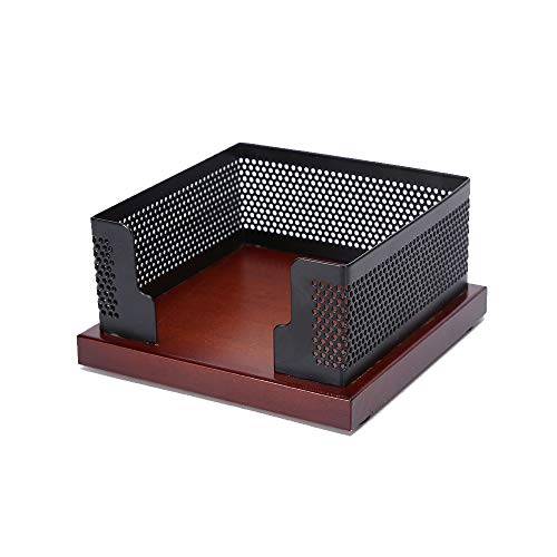 Buqoo Wooden Sticky Note Dispenser,Weight Is 0.44 Pounds, With Non-Slip Base, Sticky Note Holder For Office And Home(Walnut) #TOP6