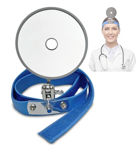AceCrew Realistic Dr. Head Mirror for Doctor Costume, Dr Head Mirror Costume, Dental Head Mirror Reflector, Medical Doctor Examination Light Physician Nose Ear, One Size Fits Most