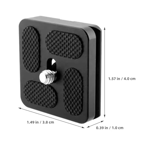 Placa de liberación rápida TEHAUX de aluminio con tornillo 1/4 para trípode DSLR pack de 2 2
