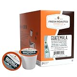 Fresh Roasted Coffee, Organic Guatemala K-Cup Pods for Keurig Brewers, Medium Roast, USDA Organic, 3rd Party Tested for Mold, Mycotoxin & Pesticides, Kosher, 24 Count (Pack of 1)