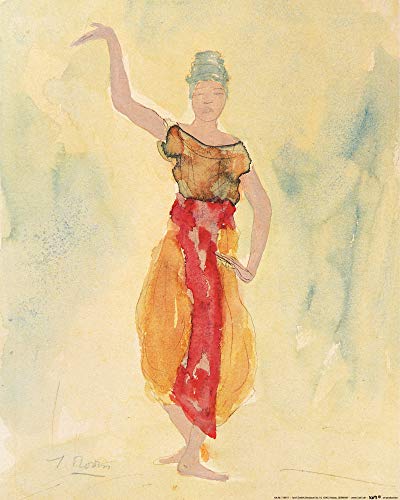 1art1 Auguste Rodin Poster Danseuse Cambodgienne, 1906 Affiche Reproduction 50x40 cm