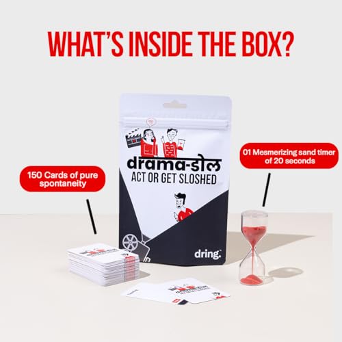 Image of Dring Dramadol - Act or Get Sloshed (150 Cards | Multicolur) - The Wildest House Party Game of India for Adults | Super Fun Card Game for Friends | Perfect for Birthday, Bachelor & Gifts for Friends |
