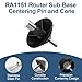 RA1151 Router Subbase Centering Pin and Cone Guide for BOSCH Router RA1161,RA1162, RA1166,1617,1618 1613AEVS, 1617EVS ;1/4 or 1/2 Collet