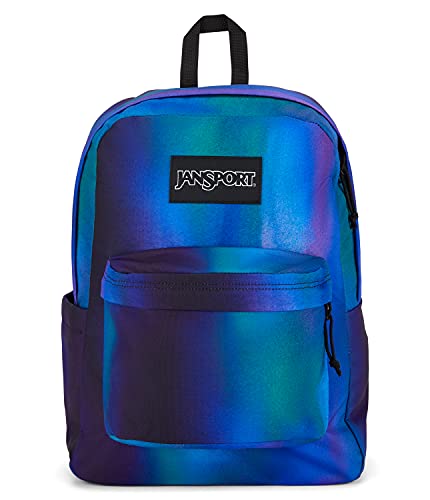 Image of JanSport SuperBreak Plus Backpack with Padded 15-inch Laptop Sleeve and Integrated Bottle Pocket - Spacious and Durable Daypack for Work and Travel - Dark Duachrome