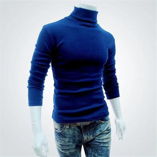 Men's Spring Thin Turtleneck Sweater Black Cotton Harajuku Knitted Solid Pull Homme Top4