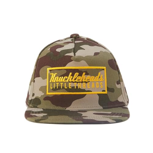 Knuckleheads Little Threads Infant- Newborn Photography Outfits Boy- Snapbacks Sun Hat Flat Bill Summer Beach Trucker Youth Fun Cute Fitted Gorras Baseball Mesh Cap (M 2-5 Years Hunter Gold)