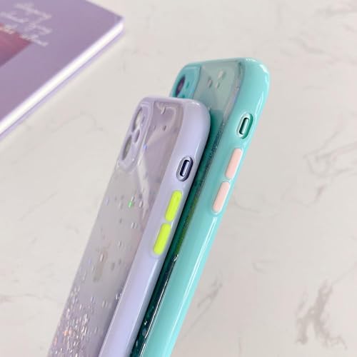 Image of VONZEE Case Compatible with iPhone XR (6.1 inch), Non Moving Glitter Cover for Girls & Women Soft TPU Shockproof Anti Scratch Drop Protection Cover (Purple)
