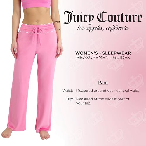 Image of Juicy Couture Women's Velvet Fleece Lounge Pajama Pant with Rhinestones