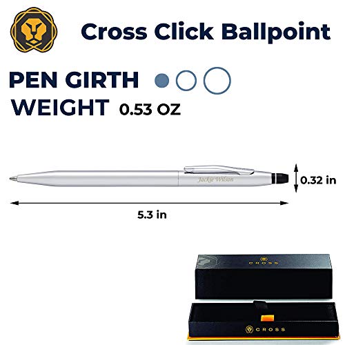 Dayspring Pens Engraved Cross Pen | Personalized Cross Click Ballpoint Pen - Polished Chrome. At0622-101. Custom Name Engraving Comes In Cross Gift Case. #TOP6