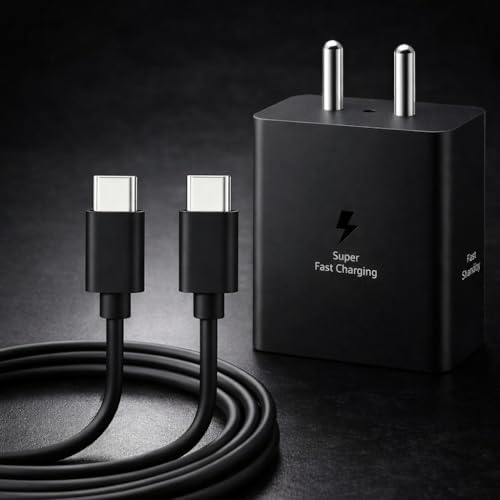 Image of Original Samsung 45W Superfast Charging Adapter with 1M Type C Cable for Samsung Z Fold 7 /6 /Z Flip 7 /S26 /S25 Ultra, S25 Plus, S24 Ultra, S24+, S23 Ultra, S23,M35,S9 Plus,Fold 5, Flip 5, Tab S11, Black