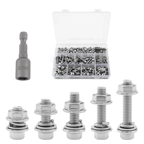 Visserie M6 en acier inoxydable 304 premium avec écrous et douille H8