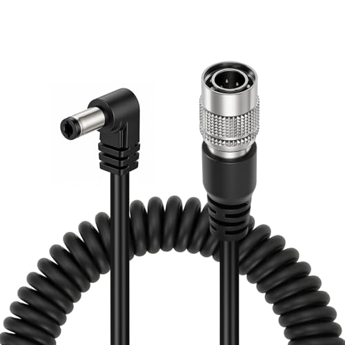 Cable Hirose 4 pines Blackmagic antienredos con conector CC de 2,5mm