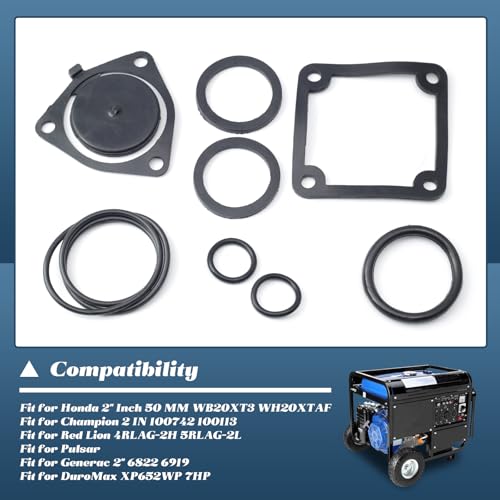 Image of 2 inch Pump Gasket O-Ring Mechanical Seal Replacement for Honda WB20XT3 WH20XTAF For Champion 100742 100113 for Pulsar for Red Lion 4RLAG-2H 5RLAG-2L for DuroMax XP652WP 7HP For Generac 2Inch Trash Pump | Replacement for Champion 100742 100113 for Pulsar for Red Lion 4RLAG-2H 5RLAG-2L for DuroMax XP652WP 7HP For Generac