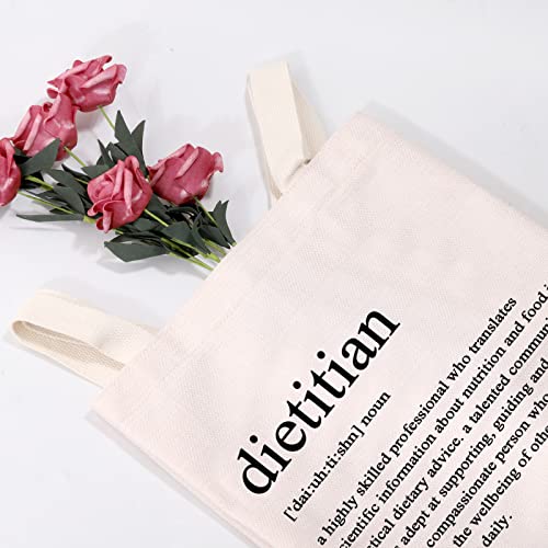 Bolso tote de lona MEIKIUP para dietista, regalo para nutricionista, graduación o profesional RD miniatura 4