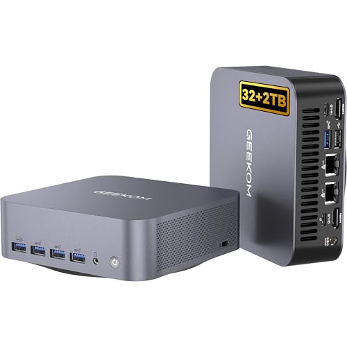 GEEKOM AI ミニpc GT1 Mega 第14代最强 インテル Core U9-185H 32GB DDR5 5600MT/s+2TB M.2PCLe 4.0 SSD mini pc Windows11 Pro WiFi7