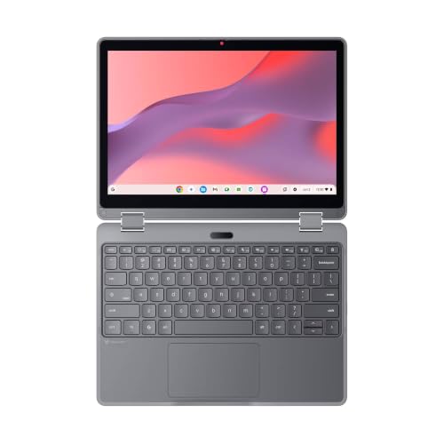 Image of Lenovo Chromebook 500e Gen 5 M89 83TA0005US 12.2 inch Touchscreen Convertible 2 in 1 Chromebook - WUXGA - 60 Hz - MediaTek - 4 GB - 64 GB Flash Memory - English (US) Keyboard - Luna Gray