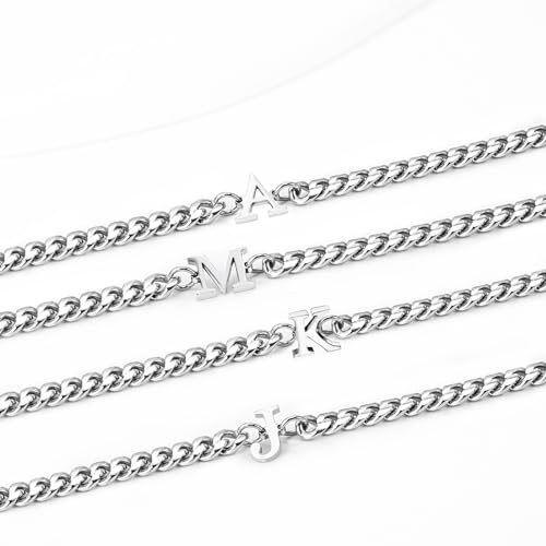 Pulsera Inicial A-Z en Acero Inoxidable para Hombre y Mujer miniatura 4