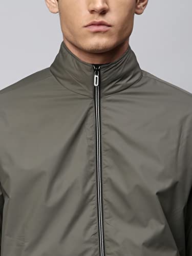 Image of Dennis Lingo Polyester Regular Fit Full Sleeves Men's Solid Shell Jacket with 2 Pockets - Lightweight Casual Winterwear for Men