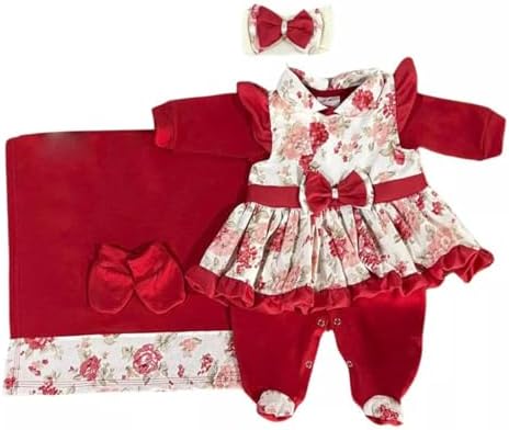 Saída Maternidade Catarina Floral – Kit Recém Nascido Menina 05 P...