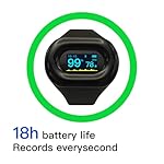 Wearable Pulse Monitor, Bluetooth Heart Rate Oximeter Tracks Continuous Spo2 & Heart Rate every second, 16 hrs Battery Life,78 hrs Built-in Memory, Rechargeable Pulse Oximeter with Free APP - Image 4