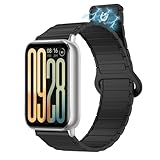 [MoKo] Xiaomi Smart Band 9Pro/Redmi Watch5 用 交換バンド 磁気吸着 RedmiWatch4 シャオミ 対応 交換ベルト スポーツベルト マグネット シリコン製 ソフト 手首周り150mm-200mm クイックリリース 軽量 バックル付き 耐久性 取扱簡単 Black