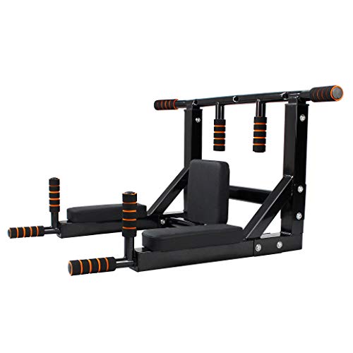 Leogreen Barre de Traction Fixation murale Dip Station, Fitness Fixation Murale Support, pour TRX, Sac de Boxe, élingues Poignées Antidérapantes, Max 200 kg, 95 x 73 x 47cm – Image 5