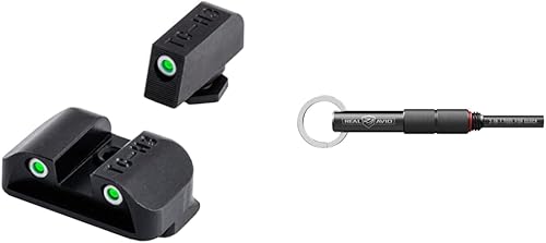 TRUGLO Tritium - Mira nocturna que brilla en la oscuridad para pistolas Glock, Glock 17, 17L, 19, 22, 23, 24 y más y herramienta Real Avid 2 en 1,