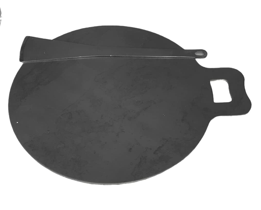 Nakshathra Iron Induction Comfortable with Iron Turner Flat Dosa Tawa (Black, 14inch, 2.5kg)
