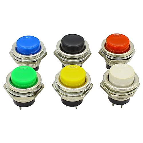 Interrupteur à bouton-poussoir momentané 16mm pour tableau de bord auto - 5