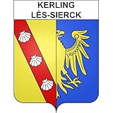  Kerling-lès-Sierck 57 ville sticker blason écusson autocollant adhésif - Taille : 17 cm