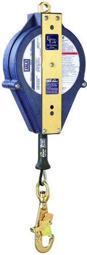 Image of 3M DBI-SALA 3504438 Self Retracting Lifeline 1 /4-Inch Vectran Synthetic Rope with Swivel Snap Hook, 20-Feet, Blue