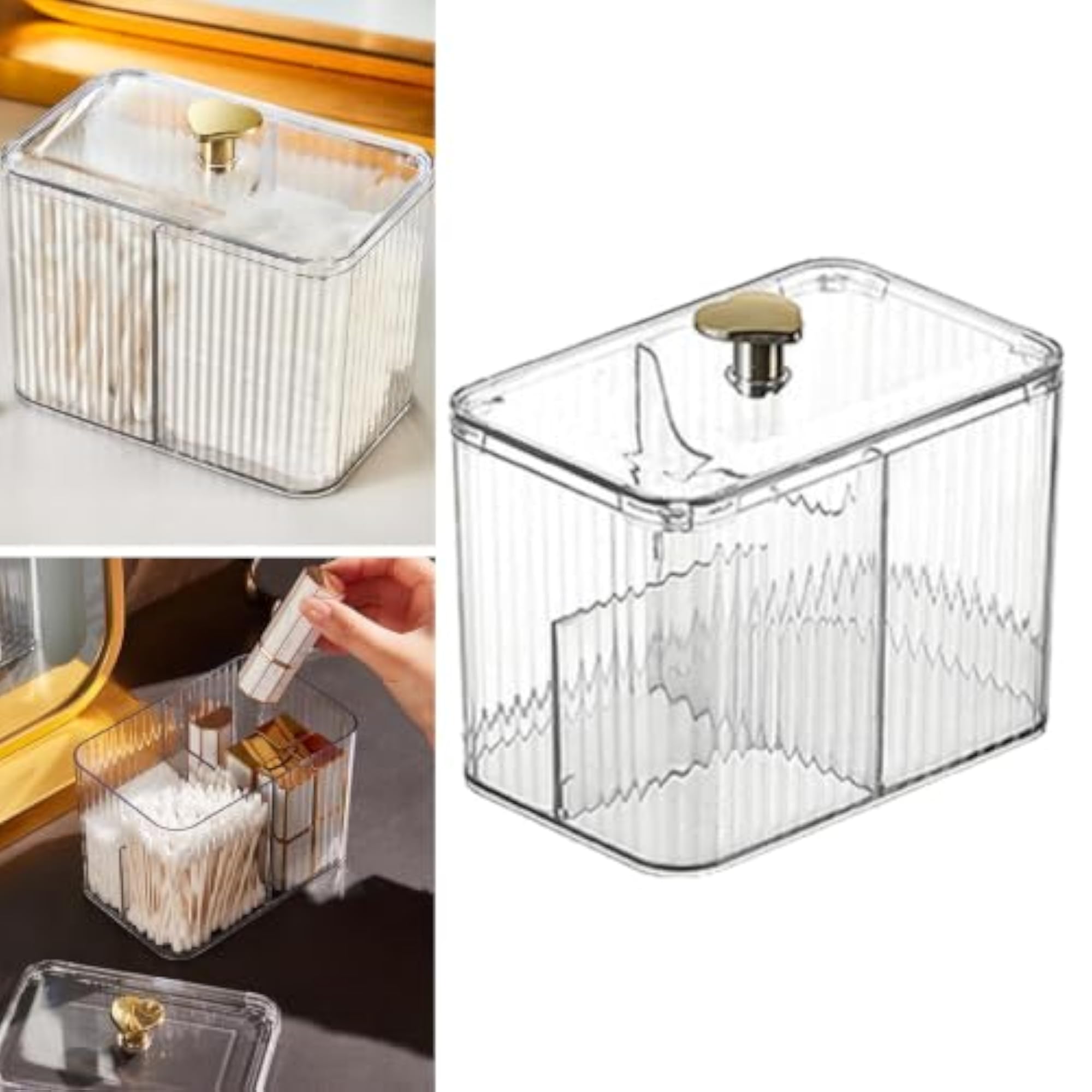 Makeup Tool Storage Canister Bathroom Organizer