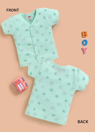 Image of LuvLap Baby Boys & Girls Regular Fit 100% Cotton Half Sleeve Jhabla Pack of 4