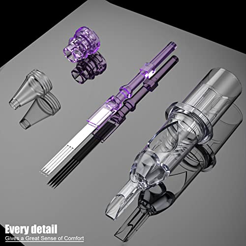 Image of Wormhole Tattoo Cartridge Needles, 20pcs 13RM Disposable Tattoo Needle Cartridges Standard 13 Curved Magnum for Tattoo Pen Tattoo Cartridge Machine Permanent Makeup Tattoo Supplies (1213RM)