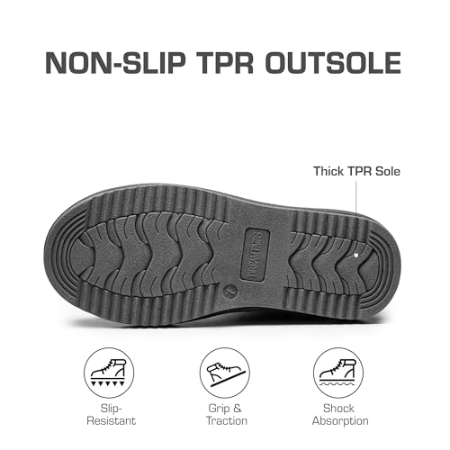 DREAM PAIRS Women's High-top Winter Snow Boots Faux Fur Lining Pull on Warm Comfortable Outdoor Booties Shoes for Women FuzzyClassic,Size 5,Grey,SHORTY_HIGH