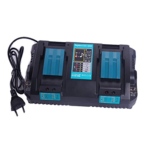 For Makita BL1430 BL1830 Dual Replacement Charger Li-ion Fast Optimized 4A Output Charger For DC18RC,DC18RA,DC18RCT