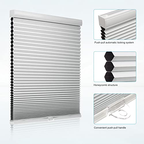 Myshade Cellular Shades, Blackout Blinds, Window Blinds Cordless, Blinds For Windows, Window Shades, Honeycomb Shades For Indoor Windows (White, 31" W X 72" H) #TOP1