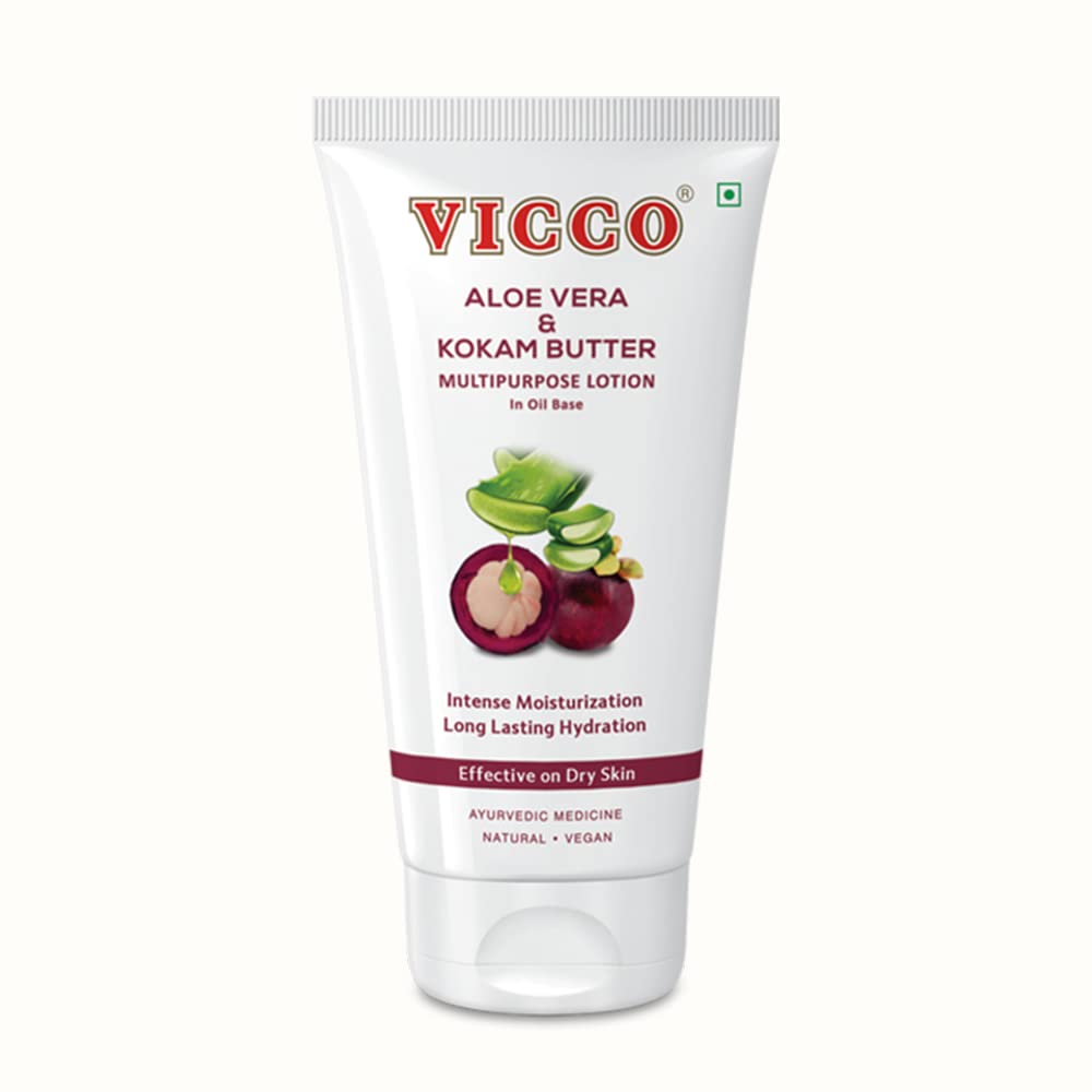 Vicco Aloe Vera and Kokam Butter Multipurpose Lotion in Oil Base, For