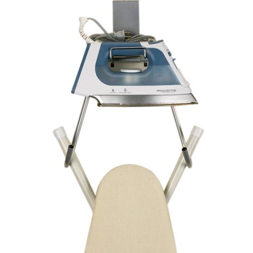 Household Essentials Over-the-Door Ironing Board Holder, Silver