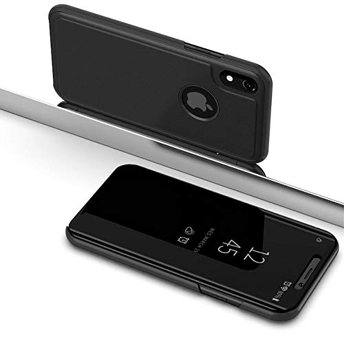 Coque iPhone XS Max Clear View Noir protection à rabat - 3