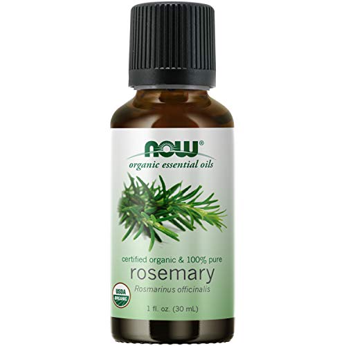 NOW Essential Oils, Organic Rosemary Oil, Purifying Aromatherapy Scent, Steam Distilled, 100% Pure, Vegan, Child Resistant Cap, 1-Ounce