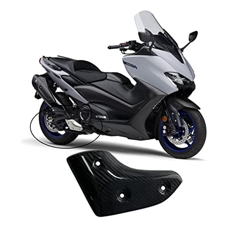 Protector de escape de fibra de carbono real para Yamaha TMAX 530 y 560 modelos 2017 a 2021