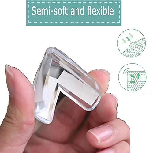 Eckenschutz Kantenschutz Baby, 8 Stücke L-förmiger Eckenschutz, Kinder Weiche Tischeckenschutz für Möbel gegen scharfe Ecken Transparent